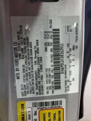 2013 FORD FUSION SE HYBRID  