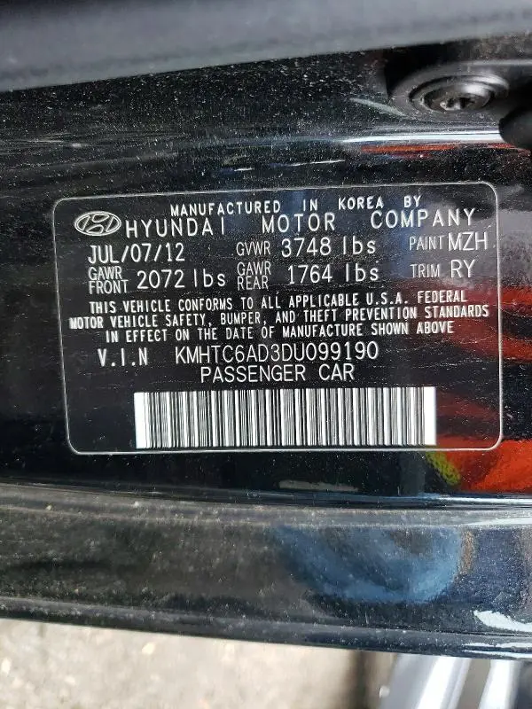2013 HYUNDAI VELOSTER BASE  