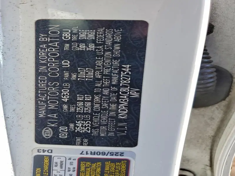 2020 KIA SPORTAGE LX  