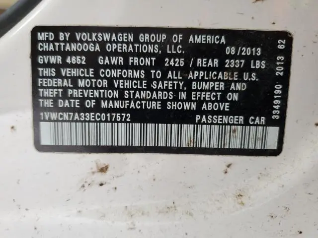 2014 VOLKSWAGEN PASSAT SEL  