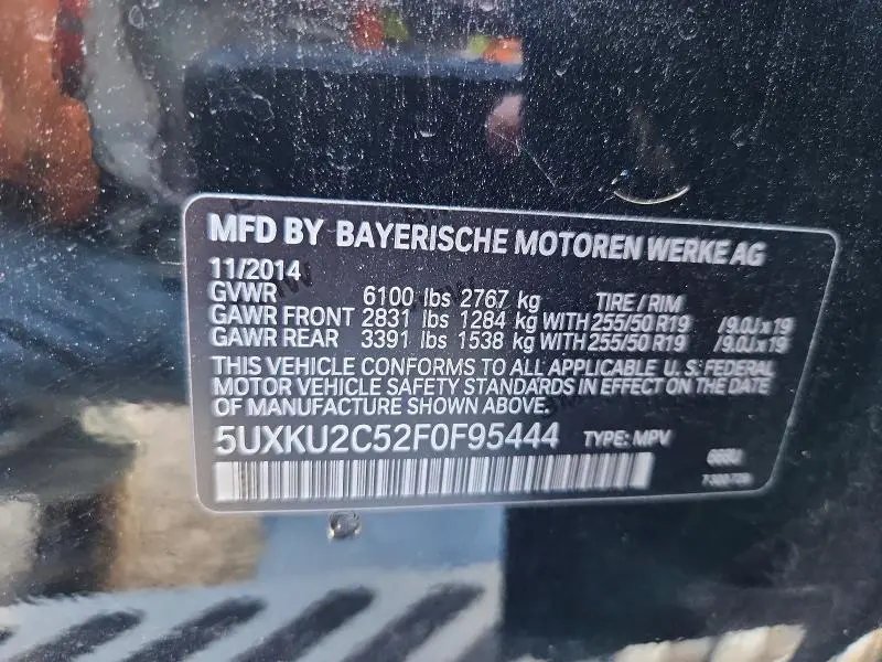 2015 BMW X6 XDRIVE35I  