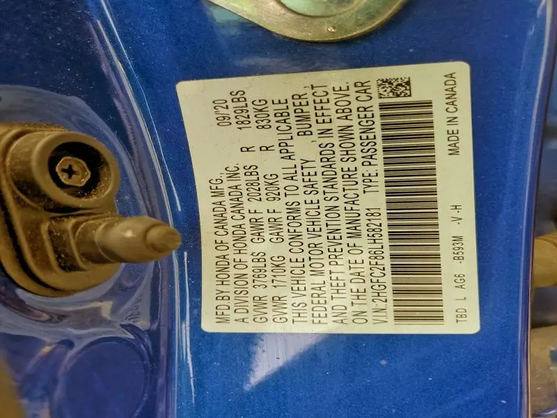 2020 HONDA CIVIC SPORT  