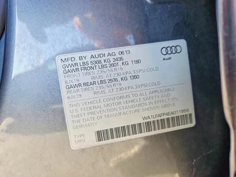 2014 AUDI Q5 PREMIUM PLUS  