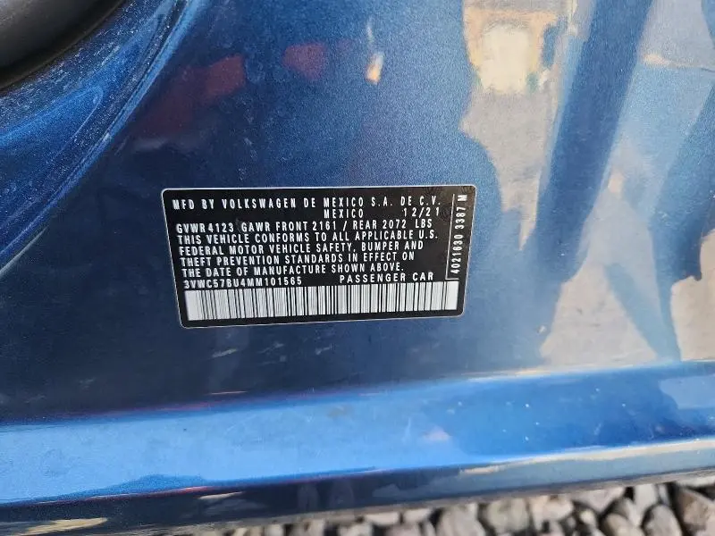 2021 VOLKSWAGEN JETTA S  