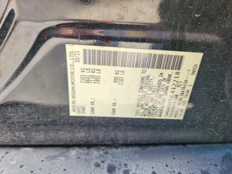 2016 NISSAN MAXIMA 3.5 SR  