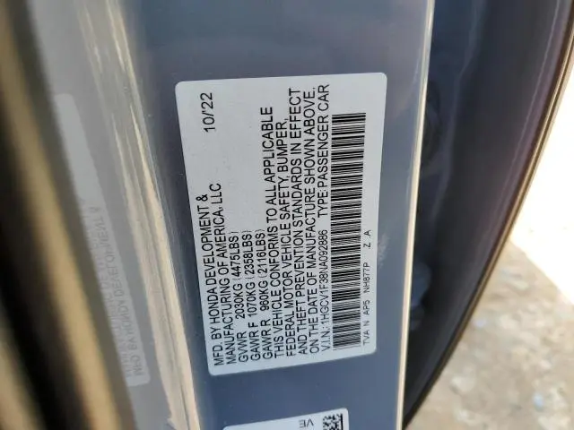 2022 HONDA ACCORD SPORT