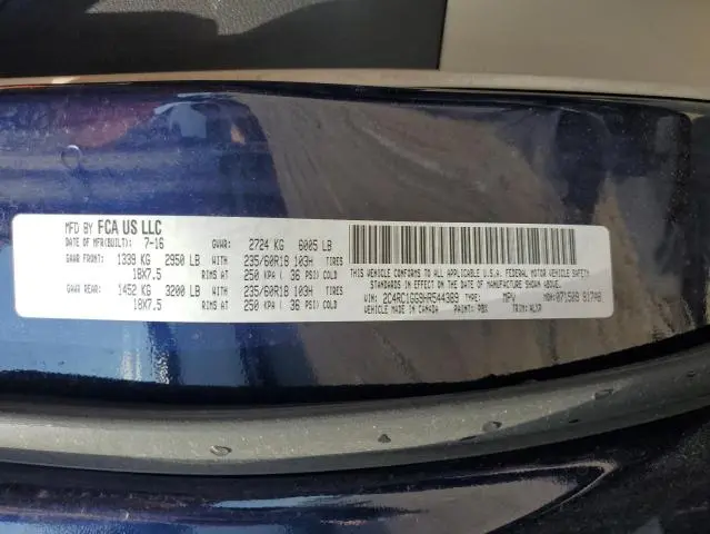 2017 CHRYSLER PACIFICA LIMITED  