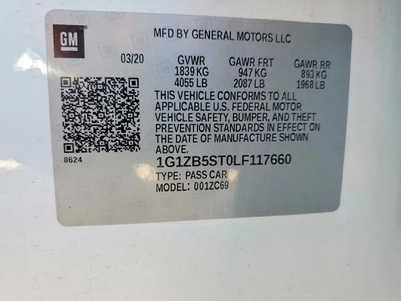 2020 CHEVROLET MALIBU LS  