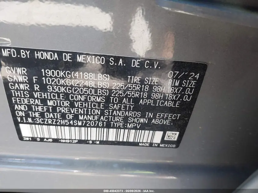 2025 HONDA HR-V AWD SPORT