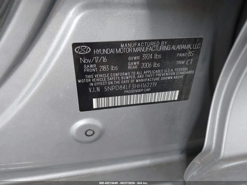 2017 HYUNDAI ELANTRA VALUE EDITION