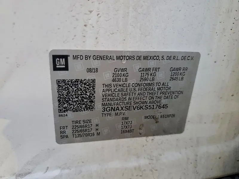 2019 CHEVROLET EQUINOX LS  