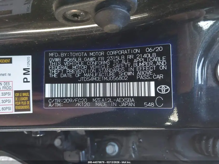 2021 TOYOTA COROLLA SE