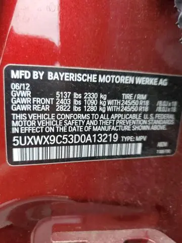 2013 BMW X3 XDRIVE28I  