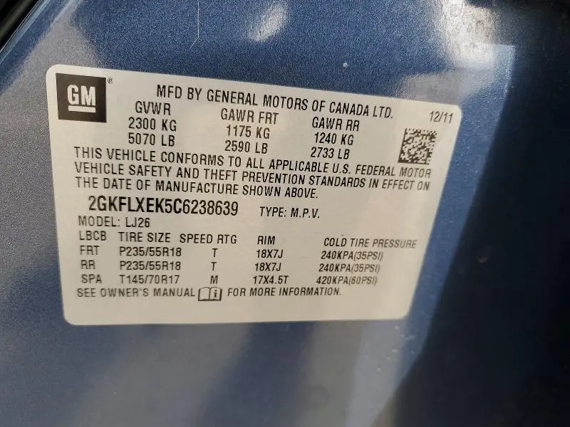 2012 GMC TERRAIN SLT  