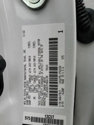 2023 TOYOTA TUNDRA CREWMAX SR  