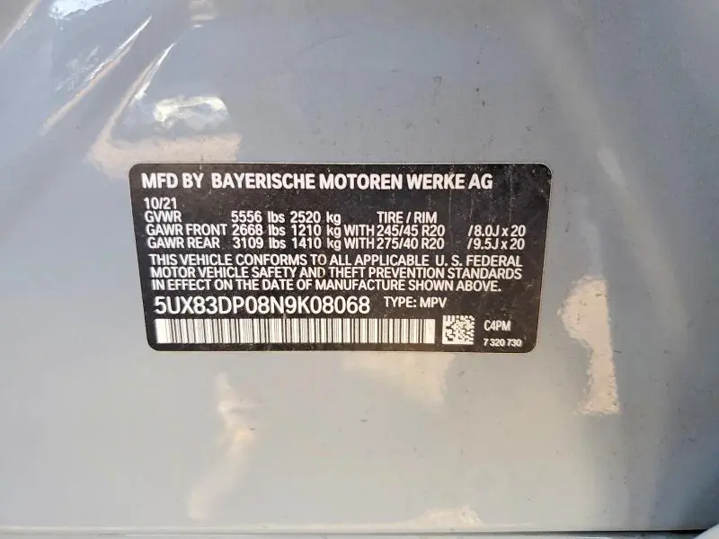 2022 BMW X3 M40I  