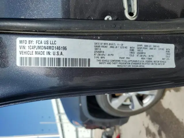 2021 JEEP CHEROKEE LIMITED  