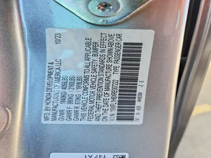 2024 HONDA CIVIC SPORT TOURING  