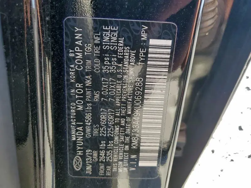 2019 HYUNDAI TUCSON LIMITED  