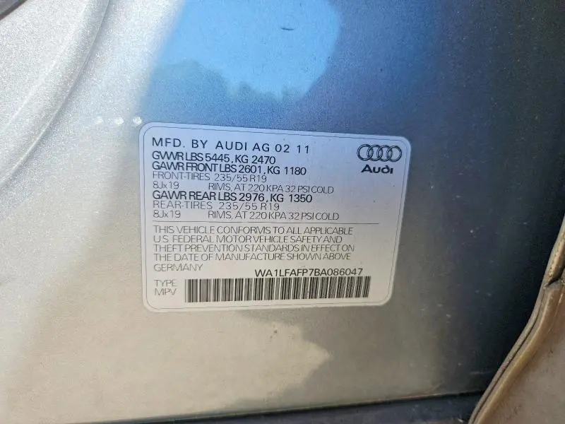 2011 AUDI Q5 PREMIUM PLUS  