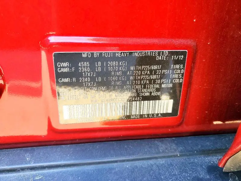 2013 SUBARU OUTBACK 2.5I PREMIUM  