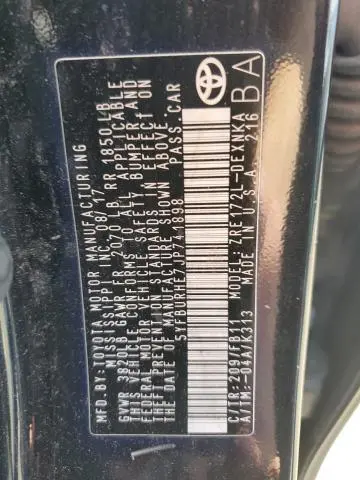 2018 TOYOTA COROLLA L