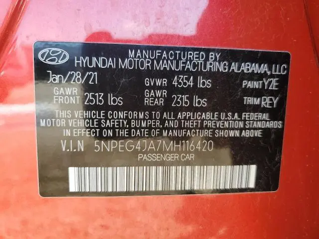 2021 HYUNDAI SONATA SE  