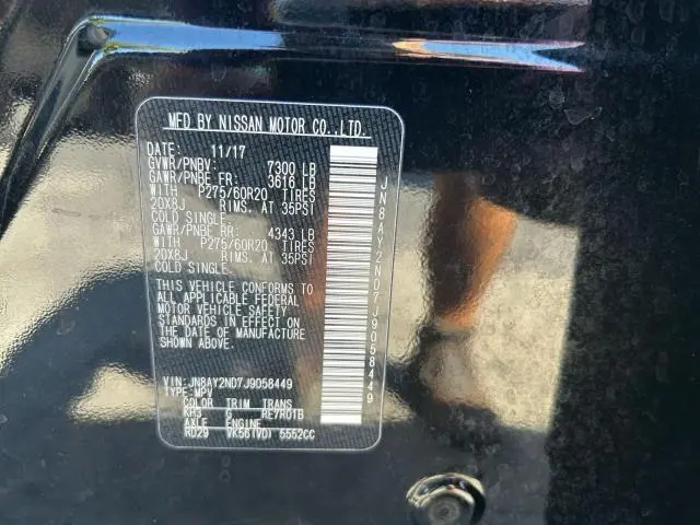 2018 NISSAN ARMADA SV  