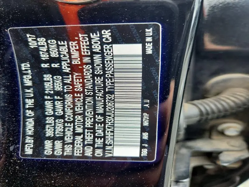 2018 HONDA CIVIC LX  