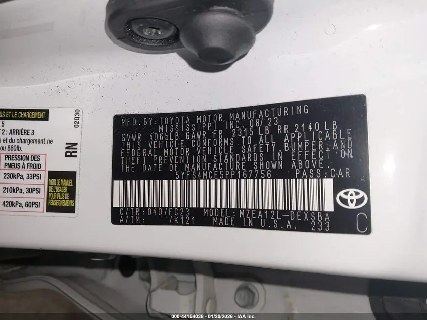 2023 TOYOTA COROLLA SE