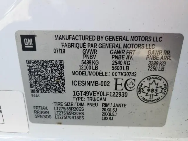 2020 GMC SIERRA K3500 AT4  