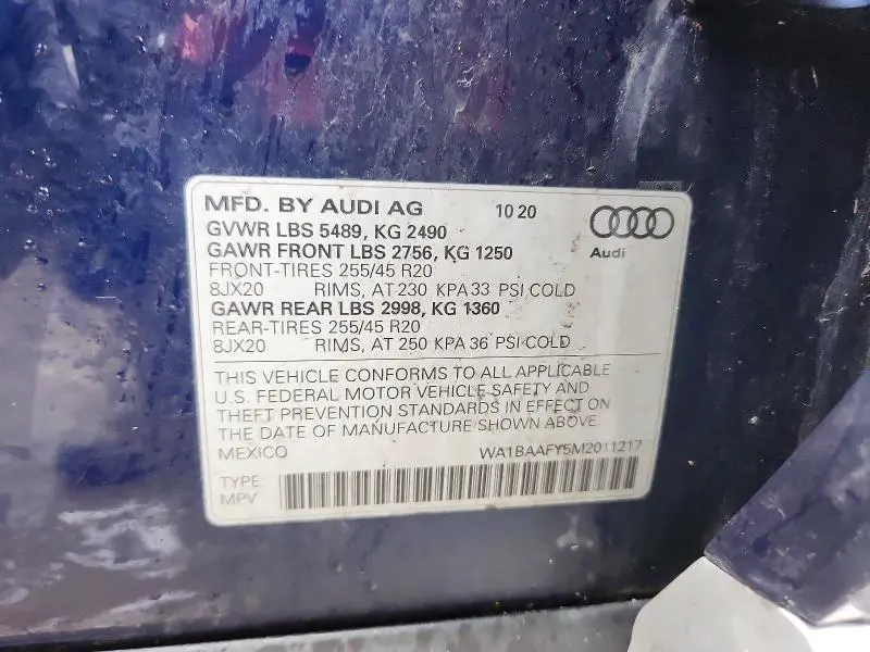 2021 AUDI Q5 PREMIUM PLUS  