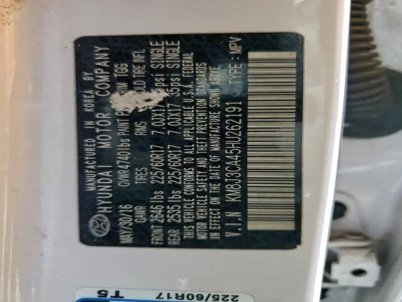 2017 HYUNDAI TUCSON LIMITED  