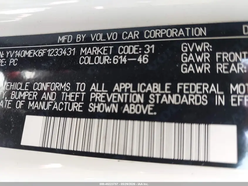 2015 VOLVO V60 T5 PREMIER