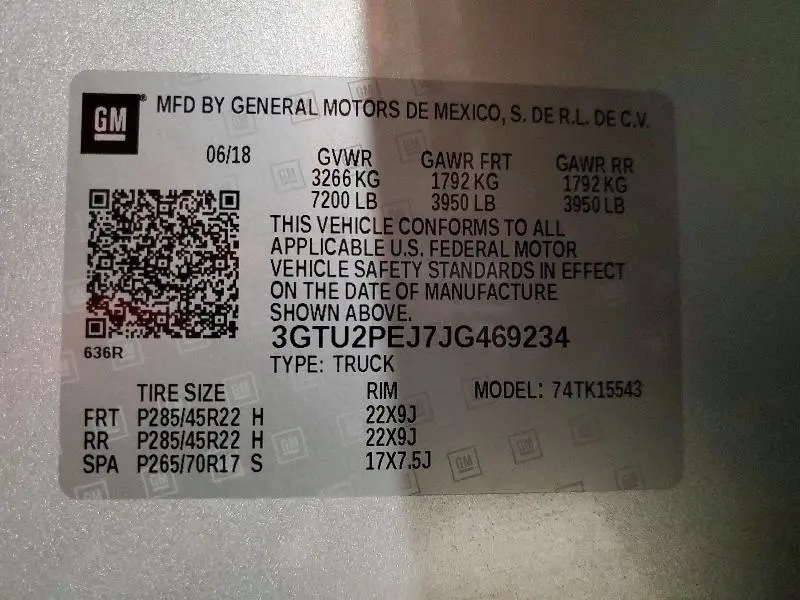 2018 GMC SIERRA K1500 DENALI  