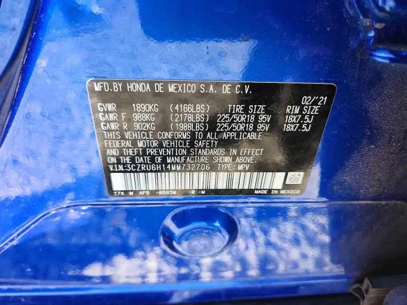 2021 HONDA HR-V SPORT  