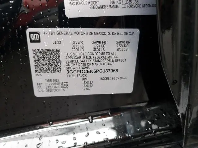 2023 CHEVROLET SILVERADO K1500 TRAIL BOSS CUSTOM  