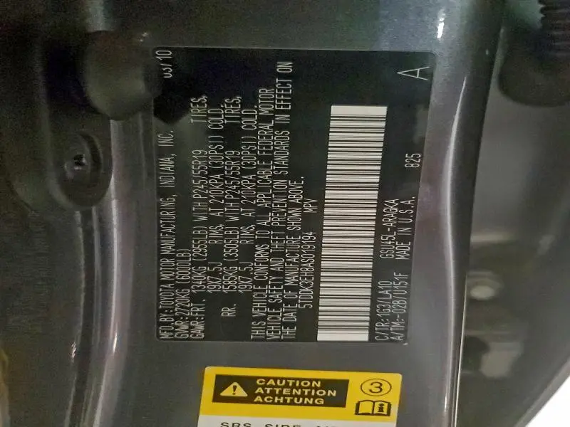 2010 TOYOTA HIGHLANDER LIMITED  