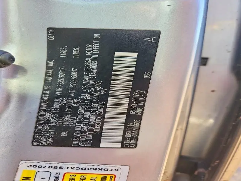 2014 TOYOTA SIENNA LE MOBILITY 7-PASSENGER  