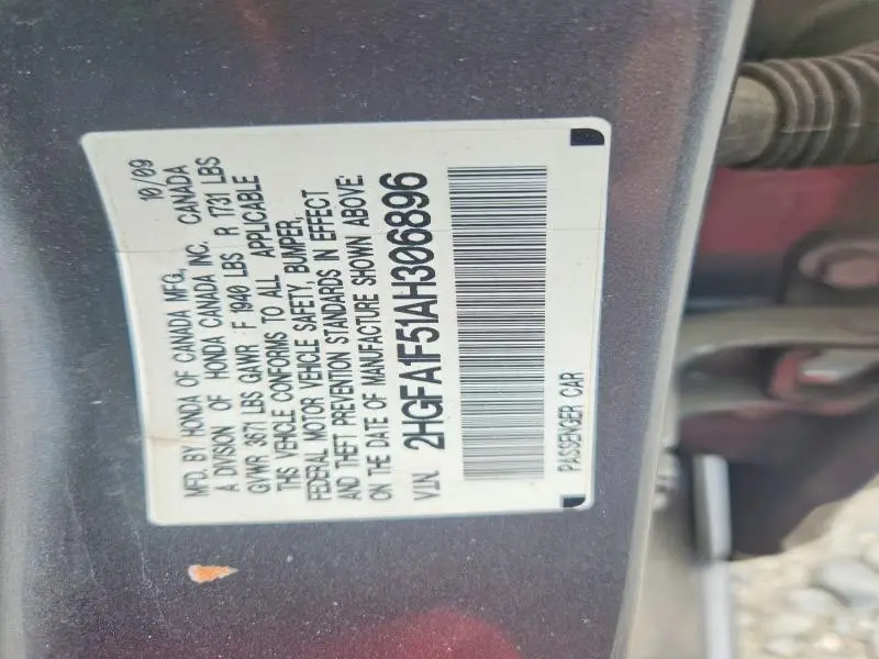 2010 HONDA CIVIC LX  
