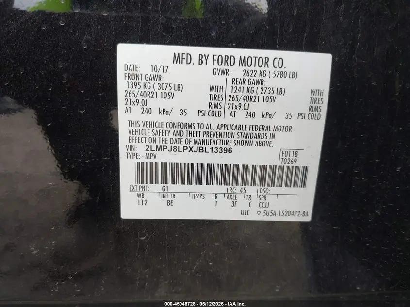 2018 LINCOLN MKX RESERVE