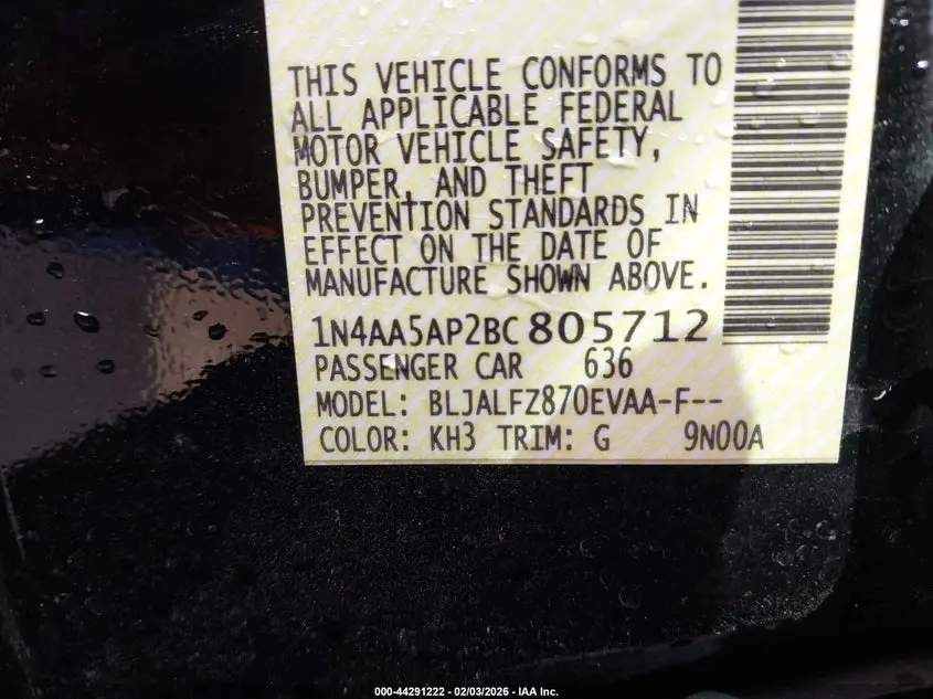 2011 NISSAN MAXIMA 3.5 SV