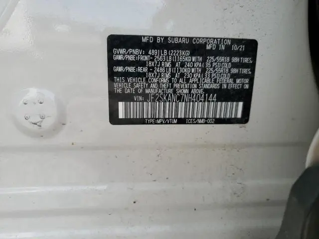 2022 SUBARU FORESTER LIMITED