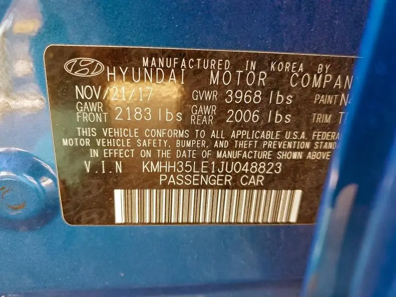 2018 HYUNDAI ELANTRA GT   