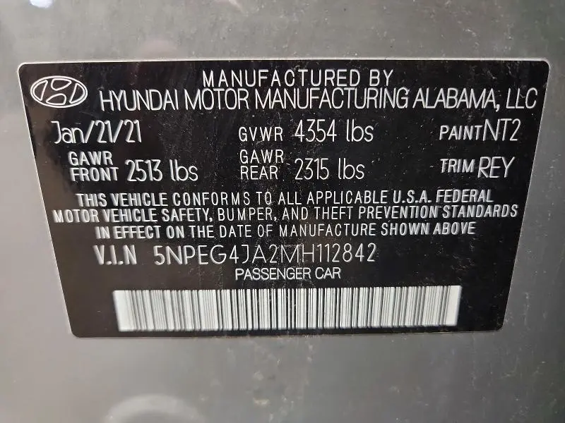 2021 HYUNDAI SONATA SE  