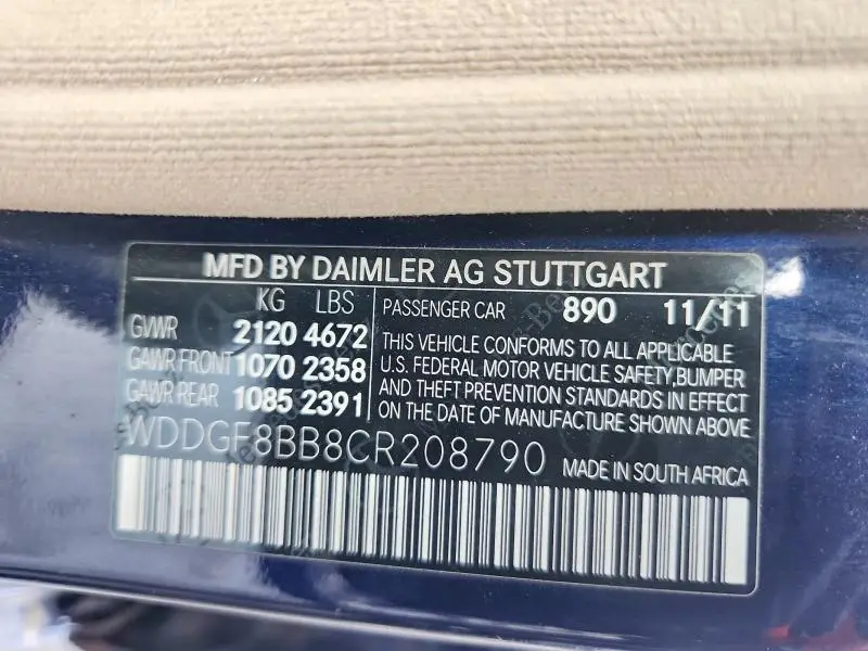 2012 MERCEDES-BENZ C 300 4MATIC  