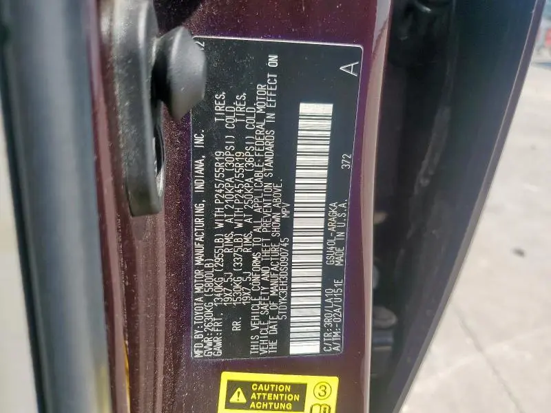 2013 TOYOTA HIGHLANDER LIMITED