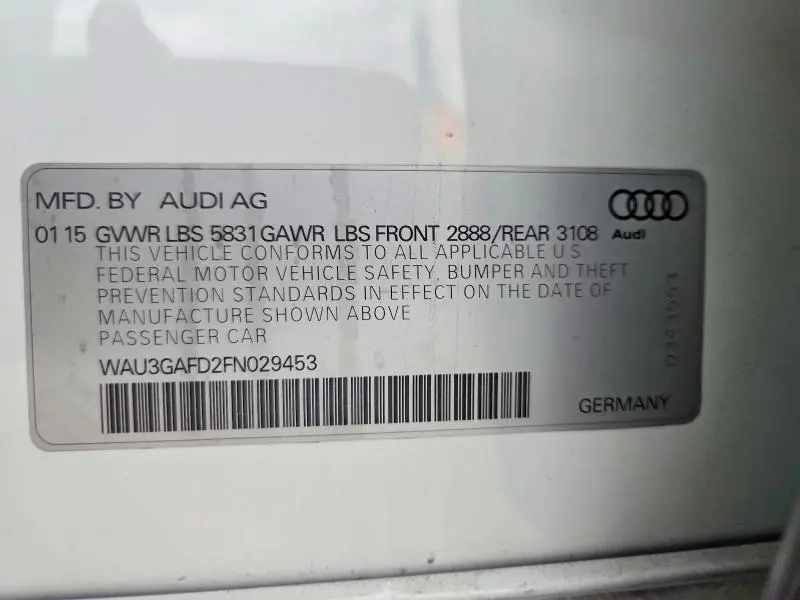 2015 AUDI A8 L QUATTRO  