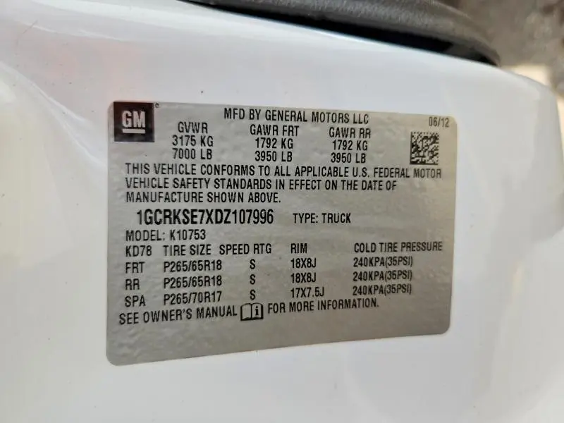 2013 CHEVROLET SILVERADO K1500 LT  