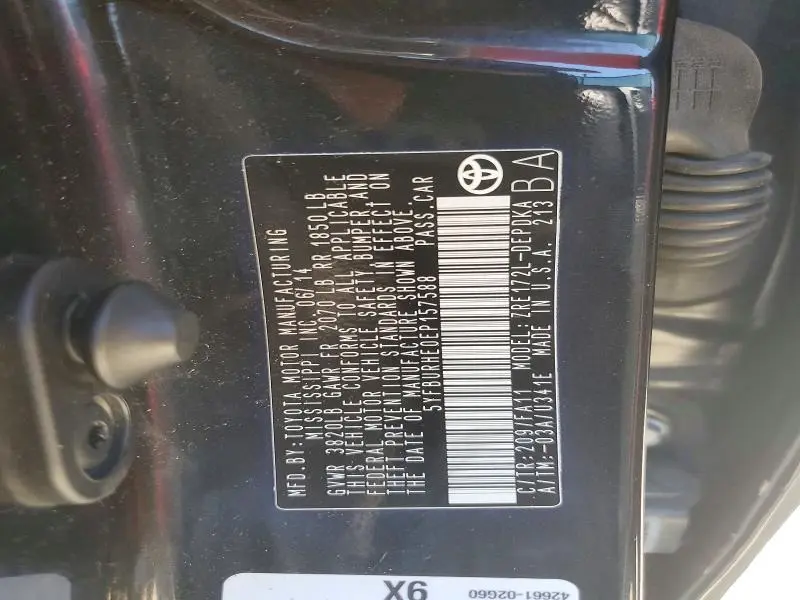 2014 TOYOTA COROLLA L  